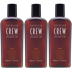 American Crew 3-in-1 Shampoo 450ml x 3