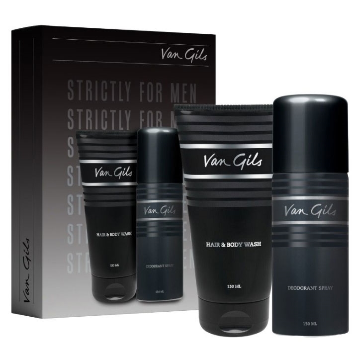 Van Gils Strictly For Men Deo Spray 150ml + Hair & Body Wash 150ml